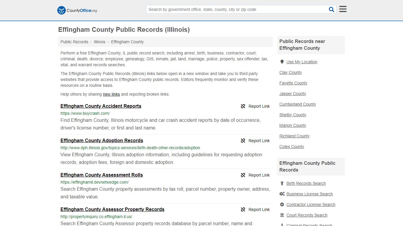 Public Records - Effingham County, IL (Business, Criminal, GIS ...